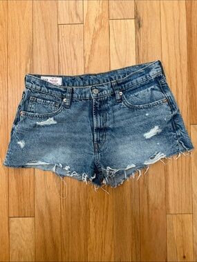 GAP Distressed Denim Cutoff Shorts - Medium Blue